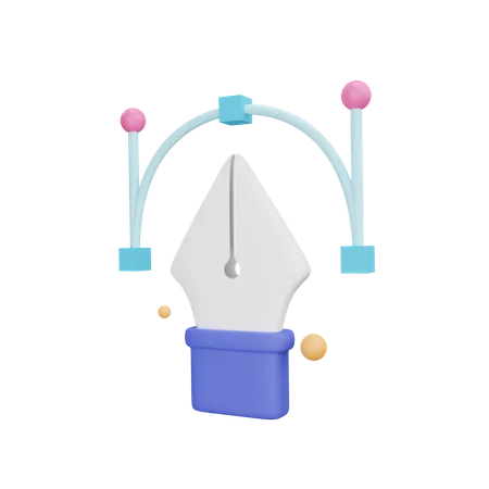 Vector Pen  3D Icon