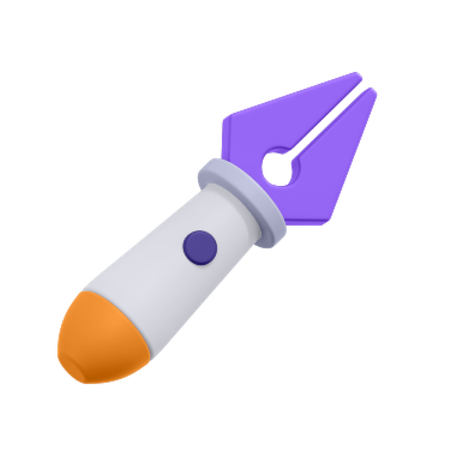 Vector Pen  3D Icon