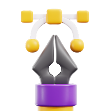 Vector Pen  3D Icon