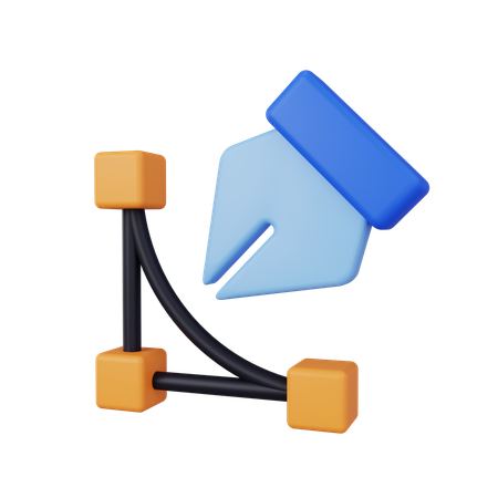 Vector Pen  3D Icon