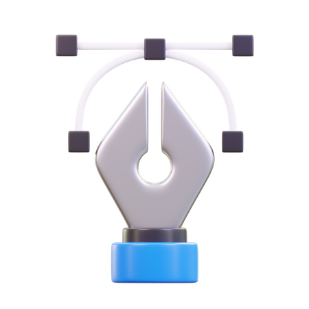 Pluma vectorial  3D Icon