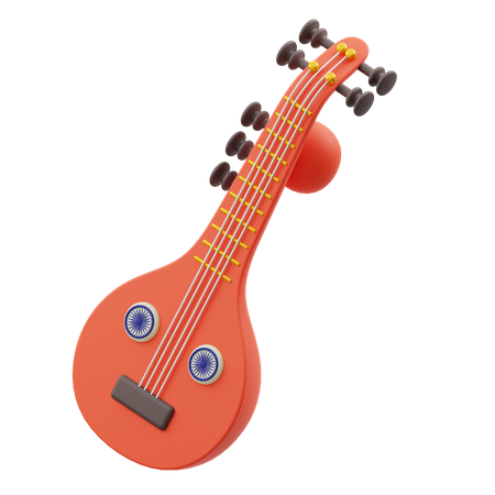 Veena  3D Illustration