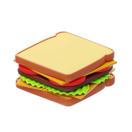 Veg Sandwich  3D Icon