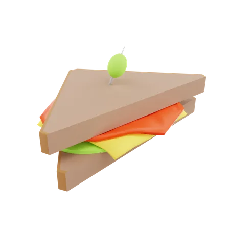 Veg Sandwich  3D Icon