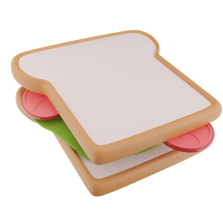 Veg Sandwich 3D Icon