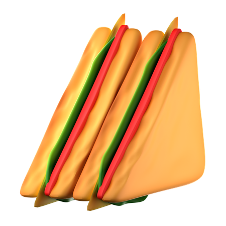 Veg Sandwiches  3D Icon