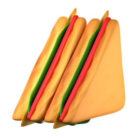 Veg Sandwiches  3D Icon