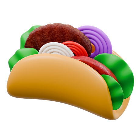 Tacos vegetarianos  3D Icon