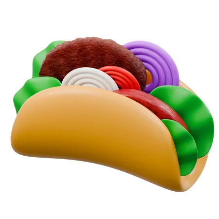 Tacos vegetarianos  3D Icon