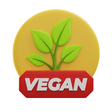 Vegan  3D Icon