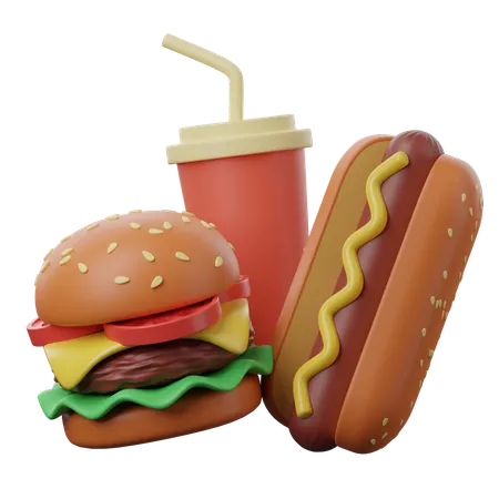 Vegan Junk Food  3D Icon