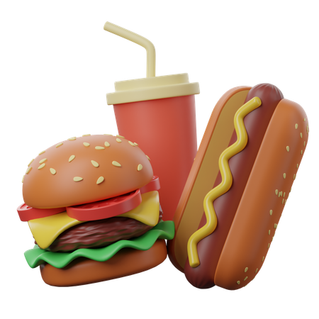 Vegan Junk Food  3D Icon