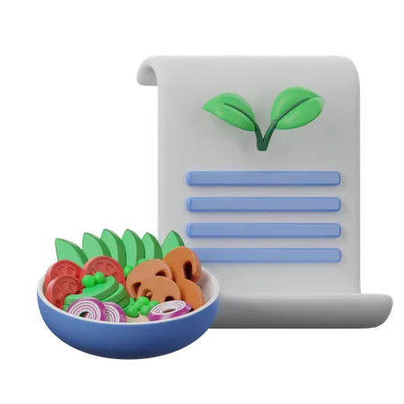 Vegan Recipe  3D Icon