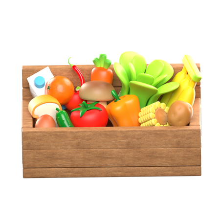 Vegetable Basket  3D Icon