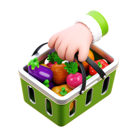 Vegetable Basket  3D Icon