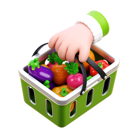 Vegetable Basket  3D Icon