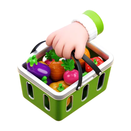 Vegetable Basket  3D Icon