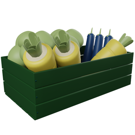 Vegetable Basket  3D Icon