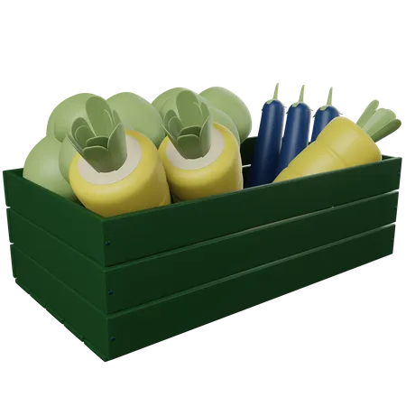 Vegetable Basket  3D Icon