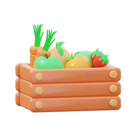 Vegetable Basket  3D Icon