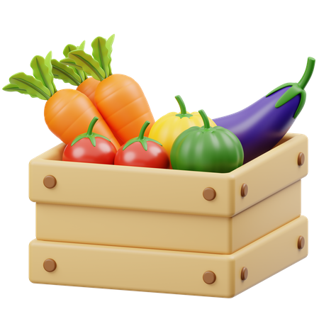 Vegetable Basket  3D Icon