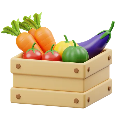 Vegetable Basket  3D Icon