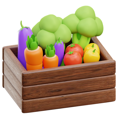 Vegetable Basket  3D Icon