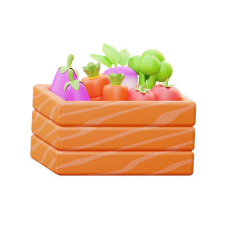 Vegetable Basket  3D Icon