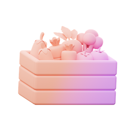 Vegetable Basket  3D Icon