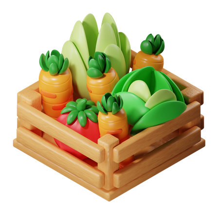 Vegetable Box  3D Icon