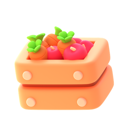 Vegetable Box 3D Icon