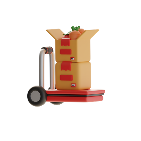 Vegetable Box Dolly  3D Icon