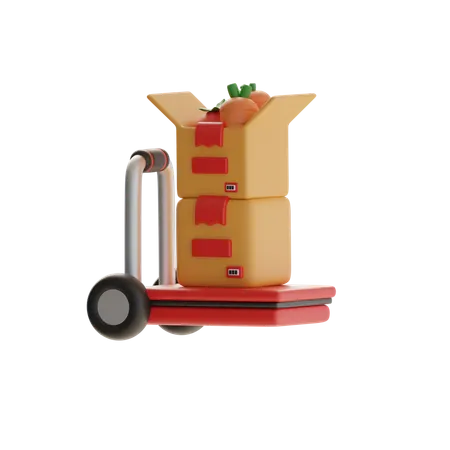Vegetable Box Dolly  3D Icon