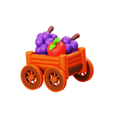 Vegetable Cart  3D Icon