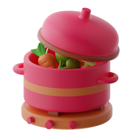 Vegetable Pot  3D Icon