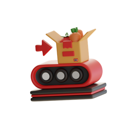 Vegetable Sorting Line  3D Icon
