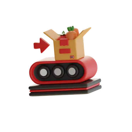 Vegetable Sorting Line  3D Icon