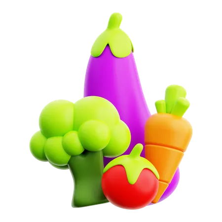 3 D Vegetables Icon 3D Icon