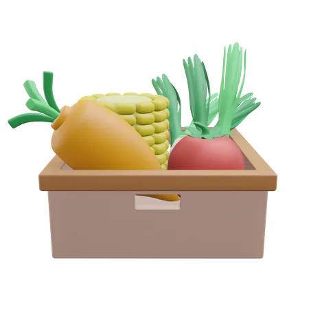 Vegetables Basket  3D Icon