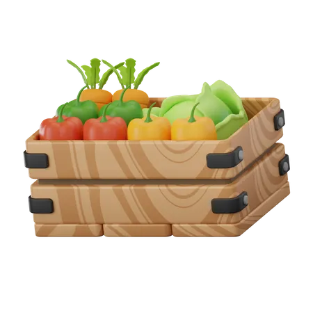 Vegetables Basket  3D Icon