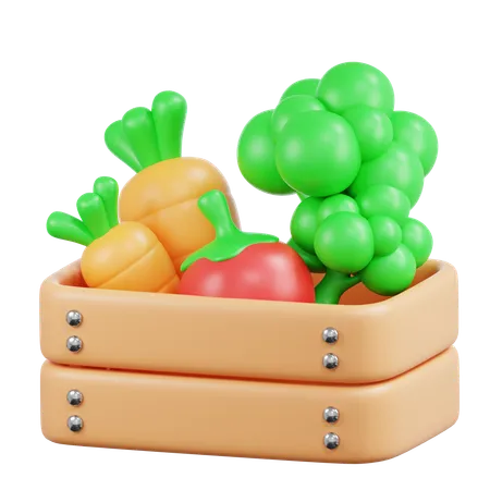 Vegetables Basket  3D Icon