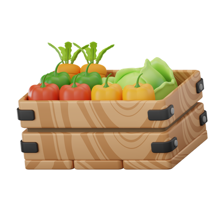 Vegetables Basket  3D Icon