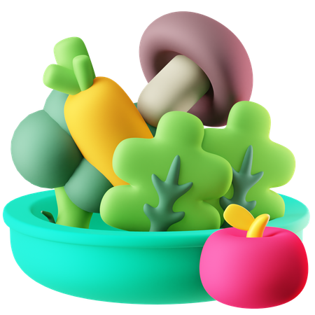 Vegetarian Lifestyle  3D Icon