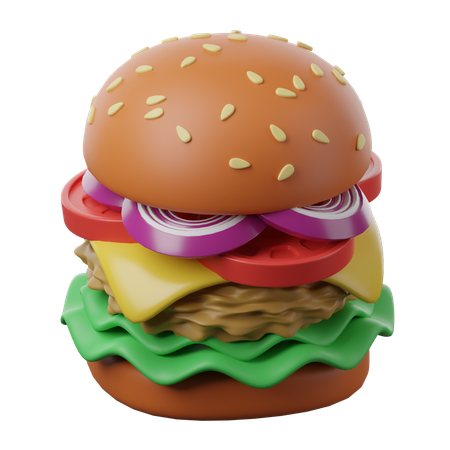 Veggie Burger  3D Icon