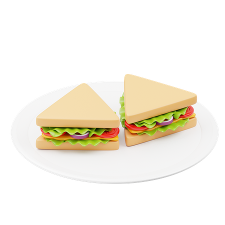 Veggie Sandwich  3D Icon