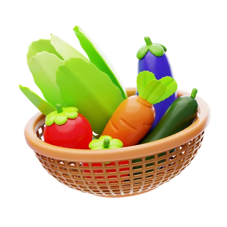 Veggies Basket  3D Icon