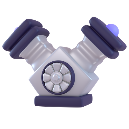 Vehicle Engine  3D Icon