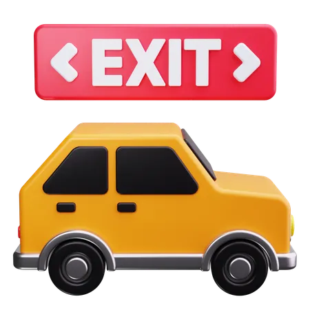 Vehicle Exit  3D Icon