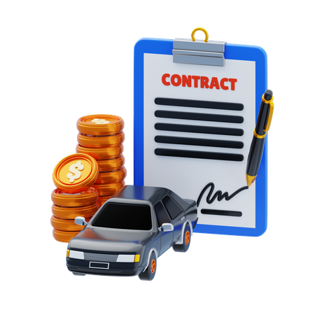 Vehicle Financing  3D Icon