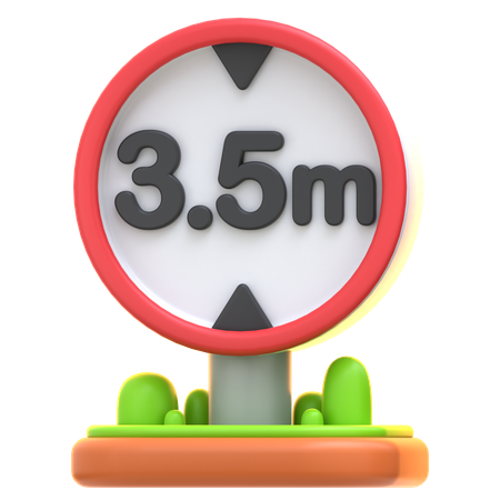 Vehicle Height Limit Sign  3D Icon